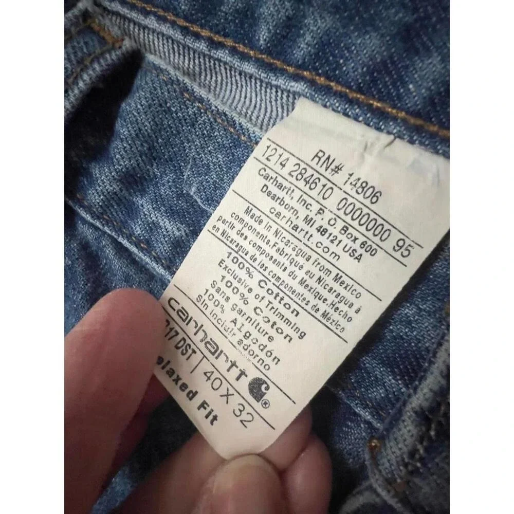 Carhartt Relaxed Fit Jeans Blue Medium Wash Denim‎ 40x32